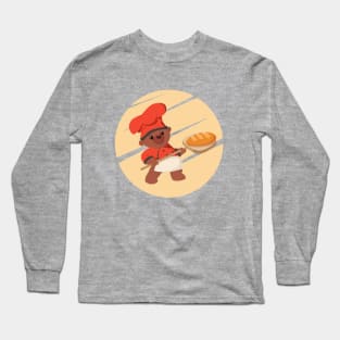 Cute Bear Baking bread Long Sleeve T-Shirt